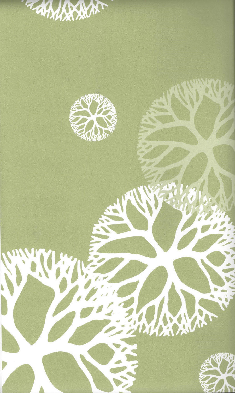 Floating Coral in a Lime Green Mist on Nextwall Wallpaper - all4wallswall-paper