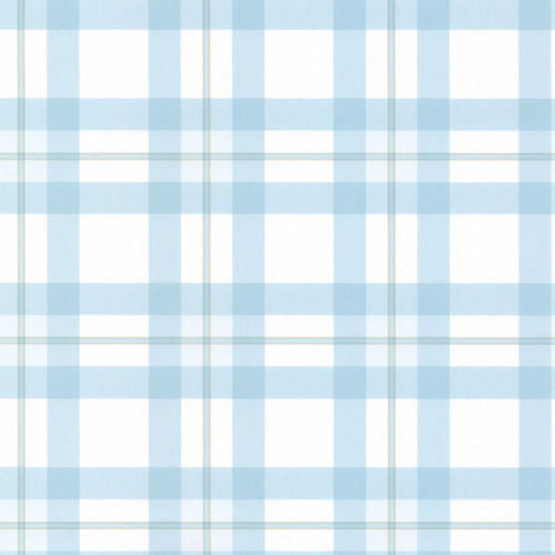 Blue & White Plaid Wallpaper - all4wallswall-paper