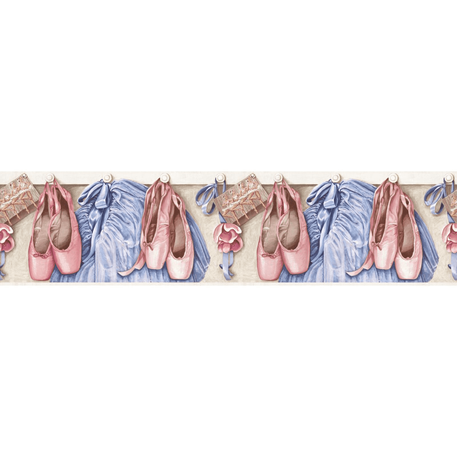 Prima Ballerina Toe Shoes & Tutu's Ballet n Sure Strip Wallpaper Border - all4wallswall-paper