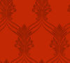 Red on Red Chandelier Swag Damask Wallpaper
