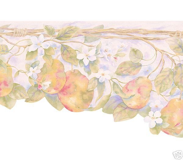 Pears - Fruit Laser Cut Wallpaper Border - all4wallswall-paper