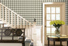 Chesapeake Check Black, White and Grey Gingham Wallpaper - all4wallswall-paper