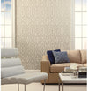 Textured Beige Scroll on Gold with 3-D Look on Sure Strip Wallpaper