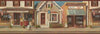 Small Town Main Street Store Fronts Wallpaper Border