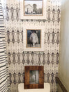 Shangri-La Aztec Faded Black Patina Design on Sure Strip Wallpaper - all4wallswall-paper