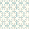 Blue and Grey Trellis on White on Sure Strip Wallpaper