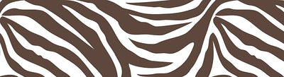 Brown and White Zebra Peel & Stick Wall Pops 16 FT Wallpaper Border - all4wallswall-paper