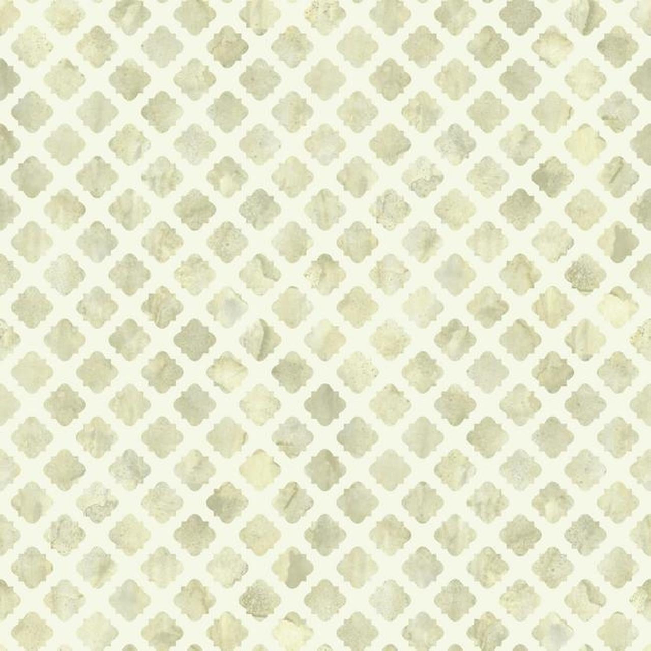 Carey Lind Artisan Watercolor Tile on Off White Sure Strip Wallpaper - all4wallswall-paper