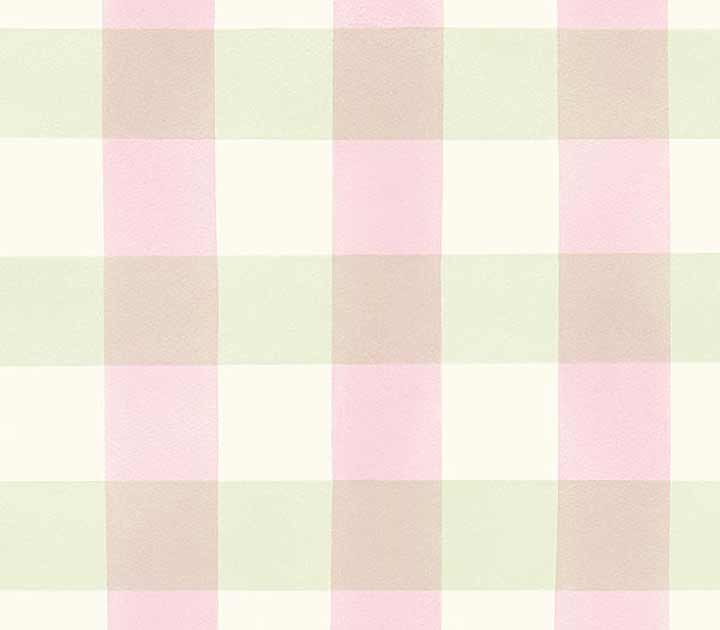 Girls Pink and Green Plaid on Easy Walls Wallpaper - all4wallswall-paper