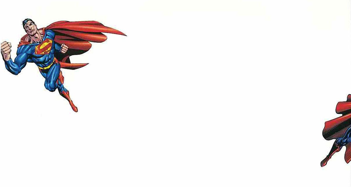 Superman on White Sure Strip Wallpaper - all4wallswall-paper