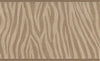 Two Tone Light Brown Zebra Skin Wallpaper Border