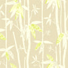 Contemporary Tropical Bamboo Stalks with Lime Green Leaves 27" Wide Wallpaper - all4wallswall-paper